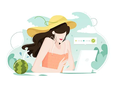 Simple illustration -- 03 dashboard flat design illustration ui ux vector