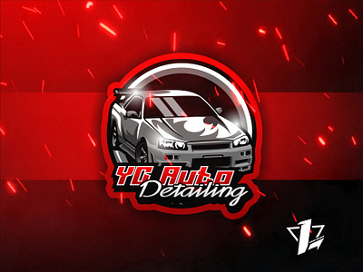YC Auto Detailing brand branding design designer esports flat design illustration logo design logo sport mascot simple