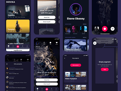 Mobile Interactive film editor app ui interactive iphone x mobile mobile ui ui ux video