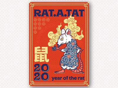 Rat a tat ano do rato ano novo chinês ano novo lunar año nuevo chino characterdesign chinese new year illustration lunar new year mouse rat rata rato year of the rat 新年快乐 鼠