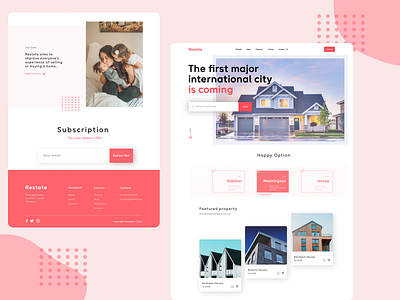 Real Estate Agency Landing Page Concept. agency agency website branding homepage design landing landing page marketing agency real estate typography ui ux ui design ux desinger website design website designer