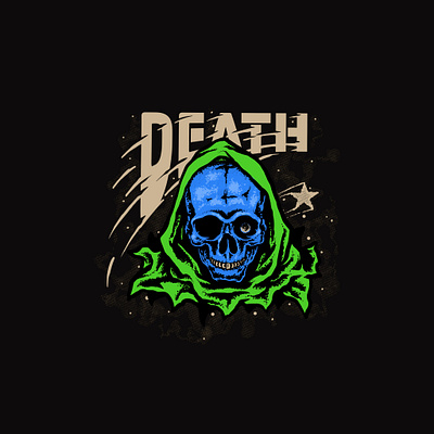 death midnight dribbble graphicdesign illustration illustration art merchandise procreate skateboard skull surfing tshirt tshirtdesign