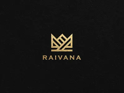 RAIVANA brand branding design icon logo luxury minimal minimalism modern simple