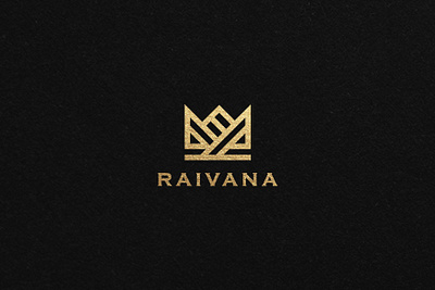 RAIVANA brand branding design icon logo luxury minimal minimalism modern simple