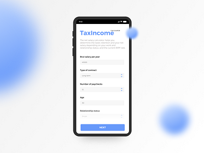 Daily UI #004 - Calculator app calculator daily ui daily ui 004 income salary taxes