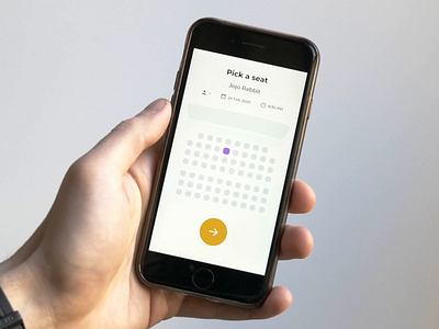 Movie ticket seat picker animation interaction iphone microinteraction mobile motion product design prototype ui ux