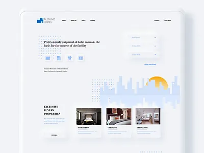 Alesund Hotel Landing Page design dribbble figma hotel landingpage neumorphism ui ux webdesign website websites