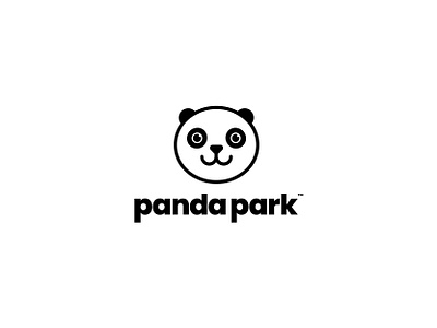 Panda Park Logo animal black white brand identity branding business branding creative creativity garden graphic design graphic designer logotype panda park sans serif trademark typogaphy visual identity wordmark