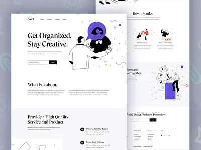 Omet II Landing Page design 2020 analytics clean design experience fintech illustration ios ios app landingpage layout mobile mobile app mobile application mobile ui template treand typhography uxdesign wordpress