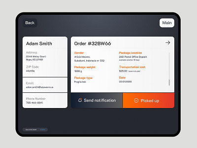 Post Office Application Wip 2 application business dashboard data figma human centered design interface tablet app ui user experience user inteface