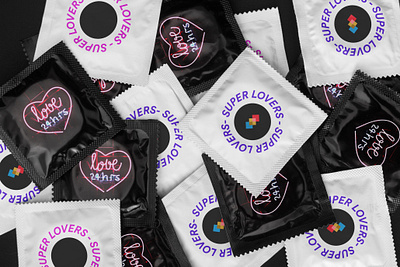 Super Lovers agency branding concept condoms design love sex valentines valentinesday