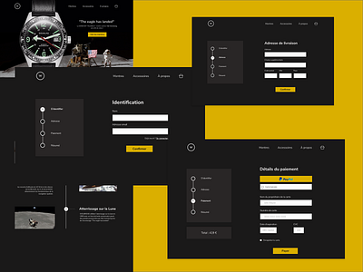 Checkout - Wolbrook black checkout kickstarter ui ux watch yellow