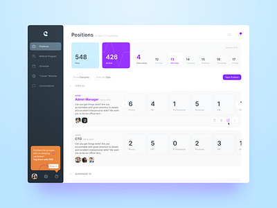 Positions design hr orange product purple redesign ui ux web website