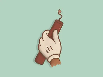 Kaboom 1930s cartoon cartoon character dynamite hand illustration retro texture toon vintage