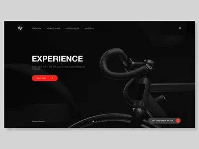 Bike manufacturer landing page adobe xd app branding design minimal product design ui ux web website
