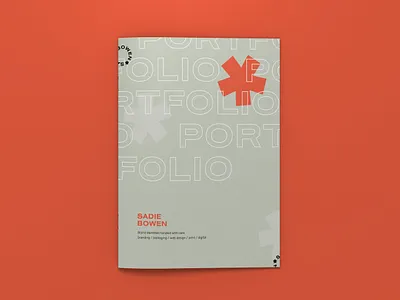 Sadie Bowen Portfolio Cover cover mid century mid century modern midcentury personal brand personal branding portfolio portfolio design print print design retro