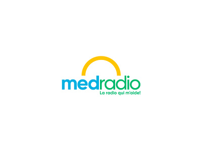 Medradio Logo brand strategy branding creative creativity design design system graphic design graphic designer news news feed newspaper press radio radio station rainbow typogaphy visual identity wordmark