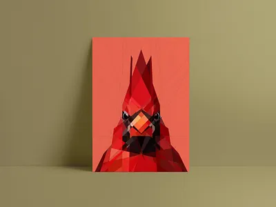 Red Cardinal print branding character graphicdesign illustration print