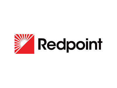 Redpoint Logo avant garde black build building construction geometric hill landscape light mountain mountains point red redpoint square squares strong sun sunrise triangle