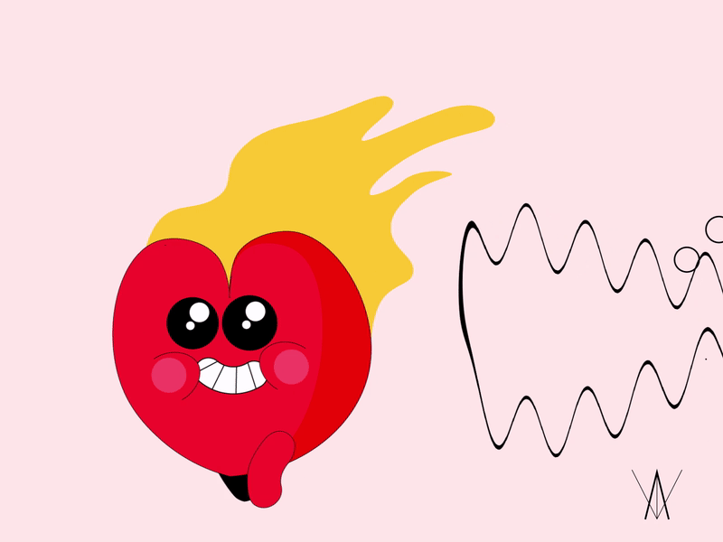 On Fire ! animated gif animation illustration