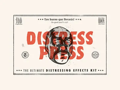 Distress Press Brush & Action Kit for Adobe Photoshop add on adobe adobe photoshop branding design distressed download graphic design graphics grunge texture grunge textures illustration photoshop photoshop effect photoshop effects retro screenprint textures vintage vintage design