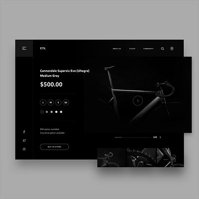 Dark mode PDP app dark mode dark ui design design art digital illustrator minimal pdp photoshop productdetailpage responsive design sketchapp uiux ux web webdesign