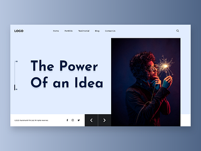Web Design Concept adobe xd creative landing page uiux