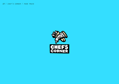 Chef's Corner Food Truck branding food food illustration illustration label logo logotype mark truck typography