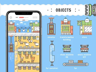 Mobile game design 2d art design game art game design game dev game development game item illustration mobile game ui vector