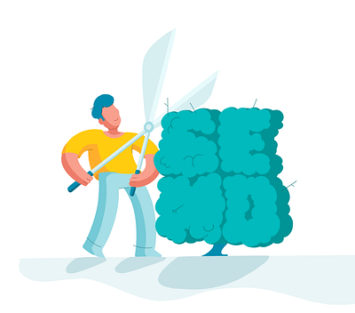 Chop Chop art bush chop design flat gardening illustration ux