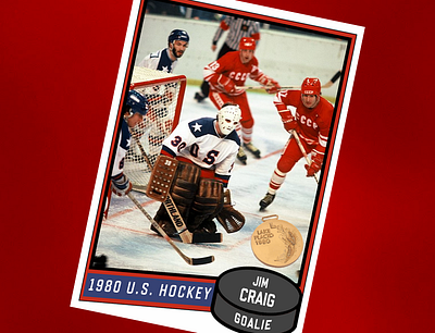 Custom Card 7 baseball cards card hockey hockey card jim craig miracle on ice olympics