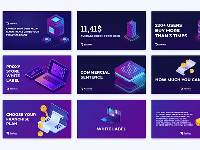 Proxy Service White Label Franchise PDF Design figma illustration pdf presentation presentation design presentation template presentations web design