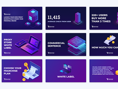 Proxy Service White Label Franchise PDF Design figma illustration pdf presentation presentation design presentation template presentations web design