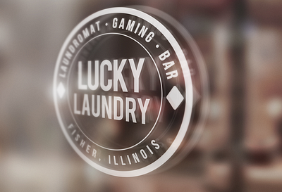 Lucky Laundry Window Sign