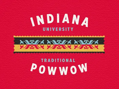 IU Powwow 2020 american indian applique illustration indiana powwow ribbonwork typography woodland