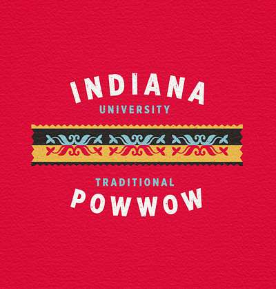 IU Powwow 2020 american indian applique illustration indiana powwow ribbonwork typography woodland