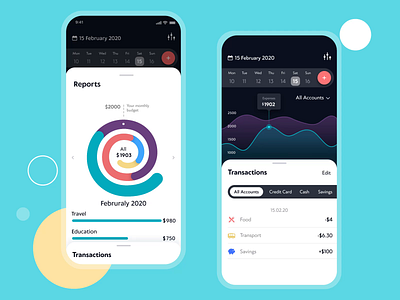 Finance App Interactions animation app design budget app design finance finance tracker graphic design interaction interaction design interface mobile mobile app money motion design stats ui ui animation user experience user interface ux