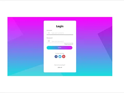 log-in adobe xd app design flat login minimal ui ux web