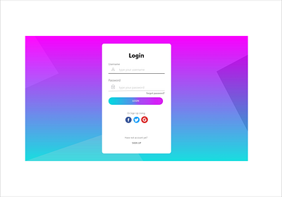 log-in adobe xd app design flat login minimal ui ux web