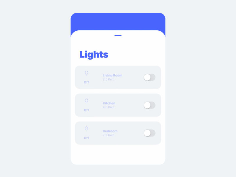 Smarthome animation app app development coding design energy flat flutter future google lights material minimal mobile motion simplicity sliders smarthome smarthouse ui