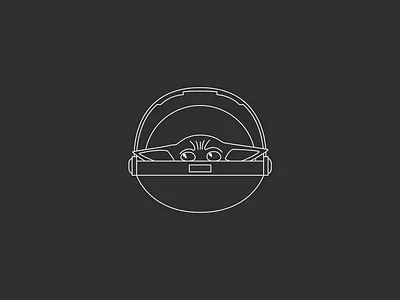 The Child art direction baby yoda design graphic design illustration line art minimal minimalist simple star wars the child vector yoda