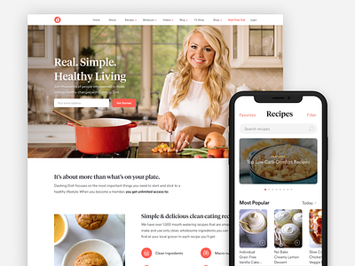 Dashing Dish 3.0 Launch clean dashing design dish dishes eating food food app healthy launch living mobile recipes responsive web webdesign workouts