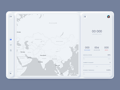 Daily UI #011 | Flash Message | Coronavirus Dashboard 2019 2020 adobe adobexd animation app clean coronavirus daily dashboard design graphic light map modern neomorphism trends ui ux white