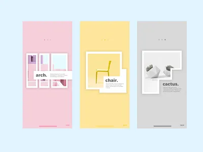 Forniture walkthrough ui app branding design flat illustrator minimal ui ux web website