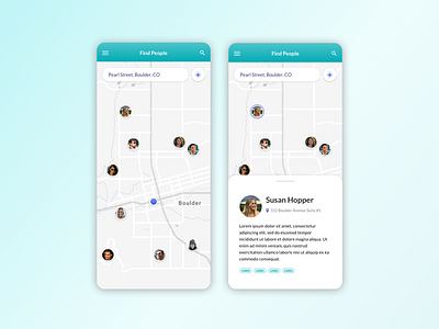 Mobile App UI Design map ui mobile app mobile app design mobile application mobile design mobile ui mobile uiux mobile ux design people search search search ui ui ui design