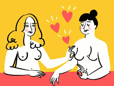 Ole Saint Galentines 👌👌👌 art boobs design doodle feminism feminist funny illo illustration lol nipples painting pinch procreate sketch women