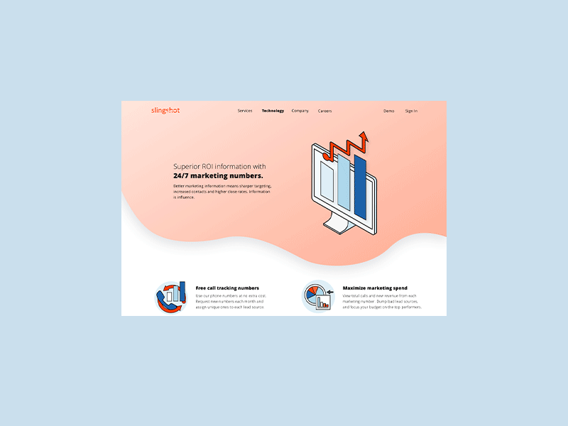 Slingshot - Technologies gif animated illustration responsive web design ui ux web design