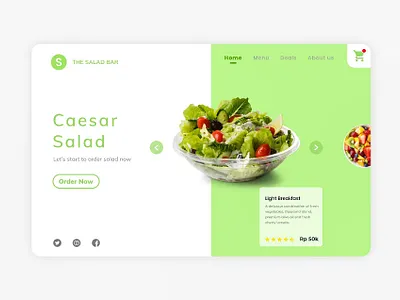 Healthy food app website app booking card clean concept design exploration figma green ios mobile ui ux web webdesign website white