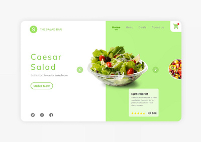 Healthy food app website app booking card clean concept design exploration figma green ios mobile ui ux web webdesign website white