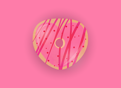 Heart shaped donut artwork creative design graphic design graphicart graphicdesign icon illustration vector vectorart